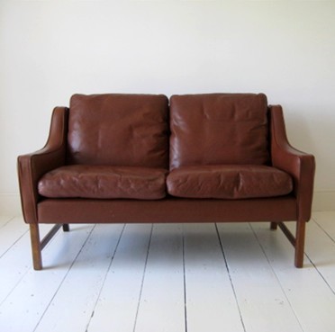 Mogensen Rosewood Leather Sofa