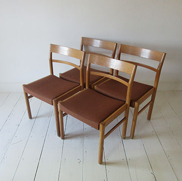 Oak & Fabric Dining Chairs