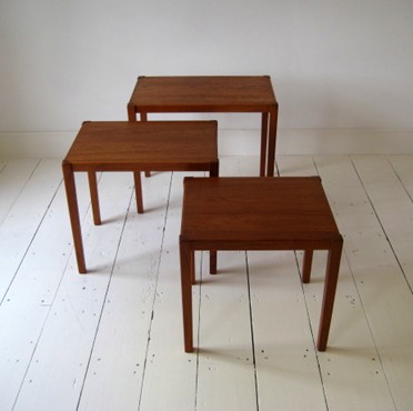 Nest of Three Teak Tables